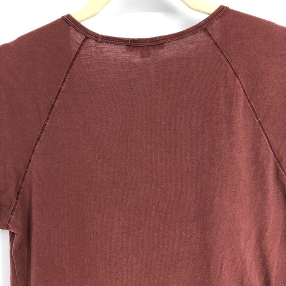 Wilfred Clay Brown / Burgundy  Scoop Neck Short Sleeve T-Shirt size XXS - Picture 9 of 16